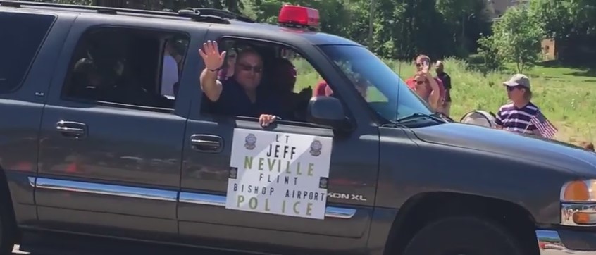 Officer Jeff Neville Appears in Fenton Parade, Two Weeks After Flint Terror Attack [VIDEO]